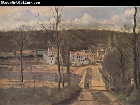 Jean Baptiste Camille  Corot Les Maisons Cabassud a Ville-d'Avray (mk11)